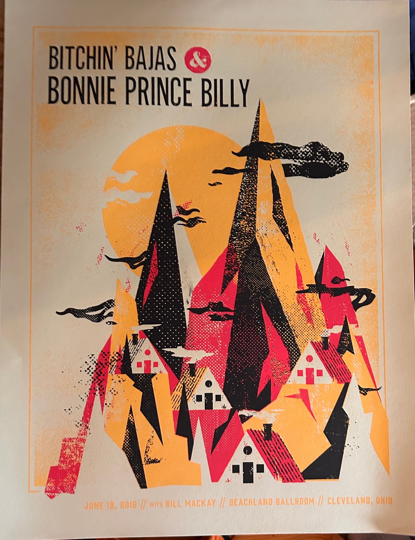 Bitchin Bajas & Bonnie Prince Billy June 2016 Beachland Ballroom Cleveland Ohio poster