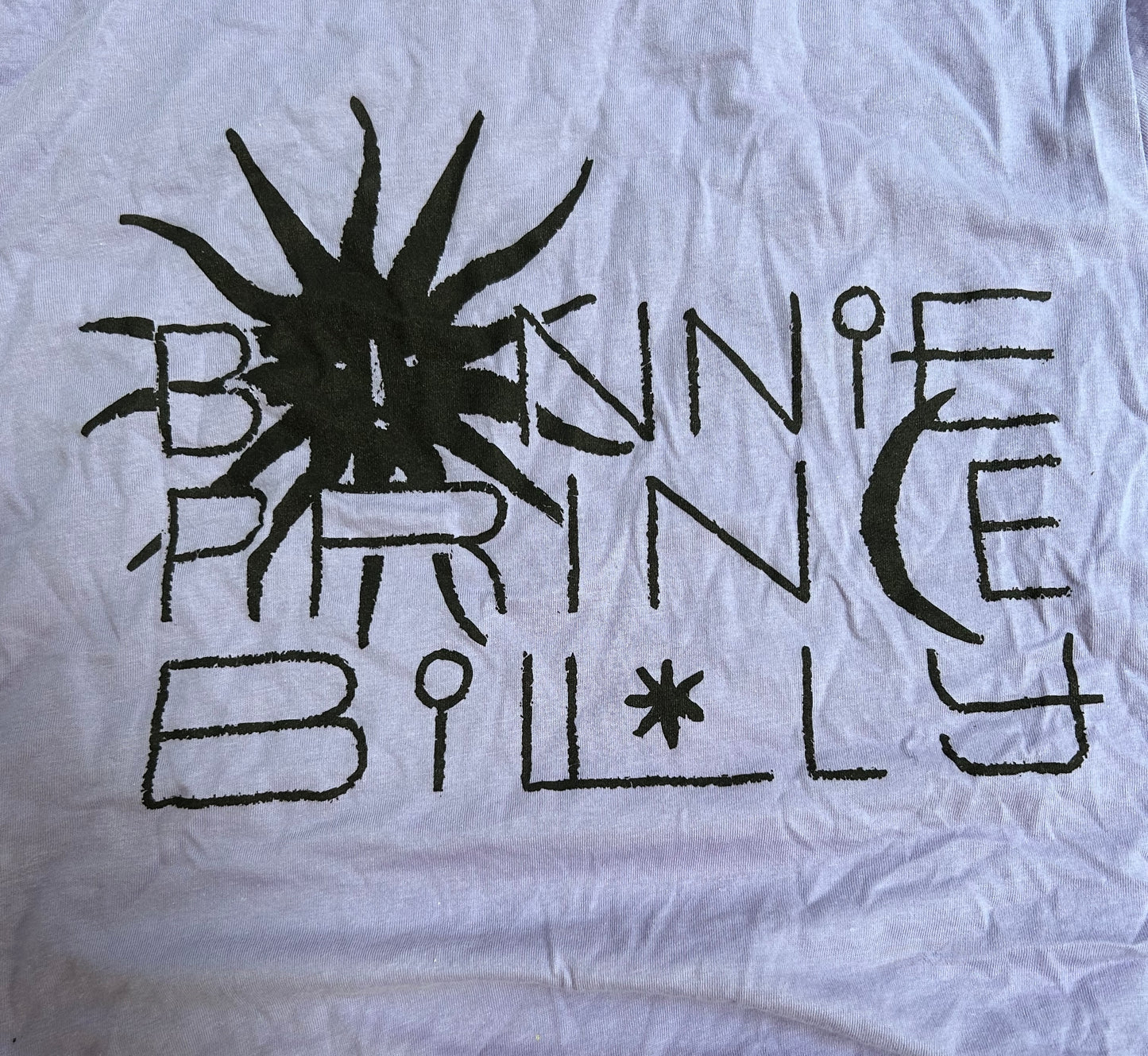 Bonnie Prince Billy light purple tee shirt size medium
