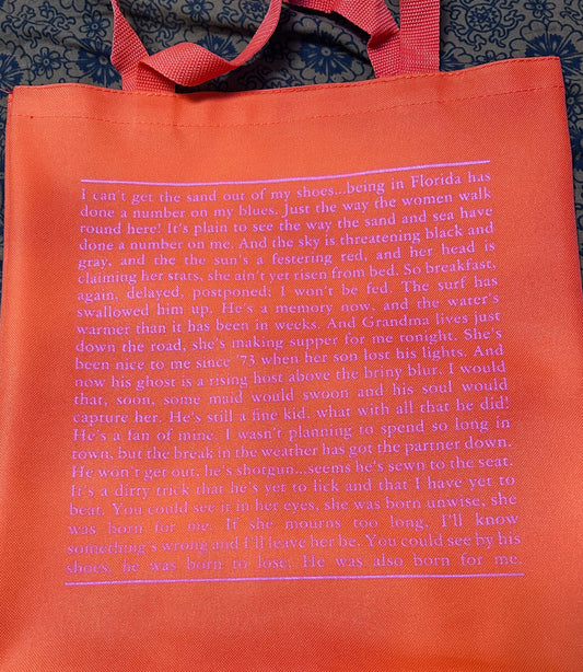 Gulf shores/ West Palm Beach record beach tote Orange
